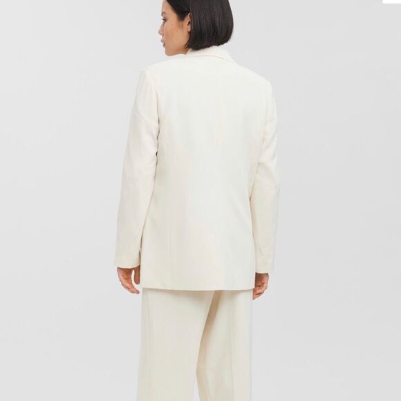 Vero Moda Aware Tone Long Sleeve Oversized Blazer Jacket Birch Women US 4 Office - Picture 8 of 10